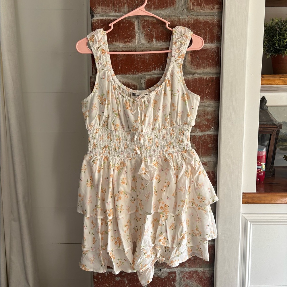 Cream Floral Romper